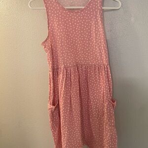 Wonder Nation Pink and White Polka Dot Dress
